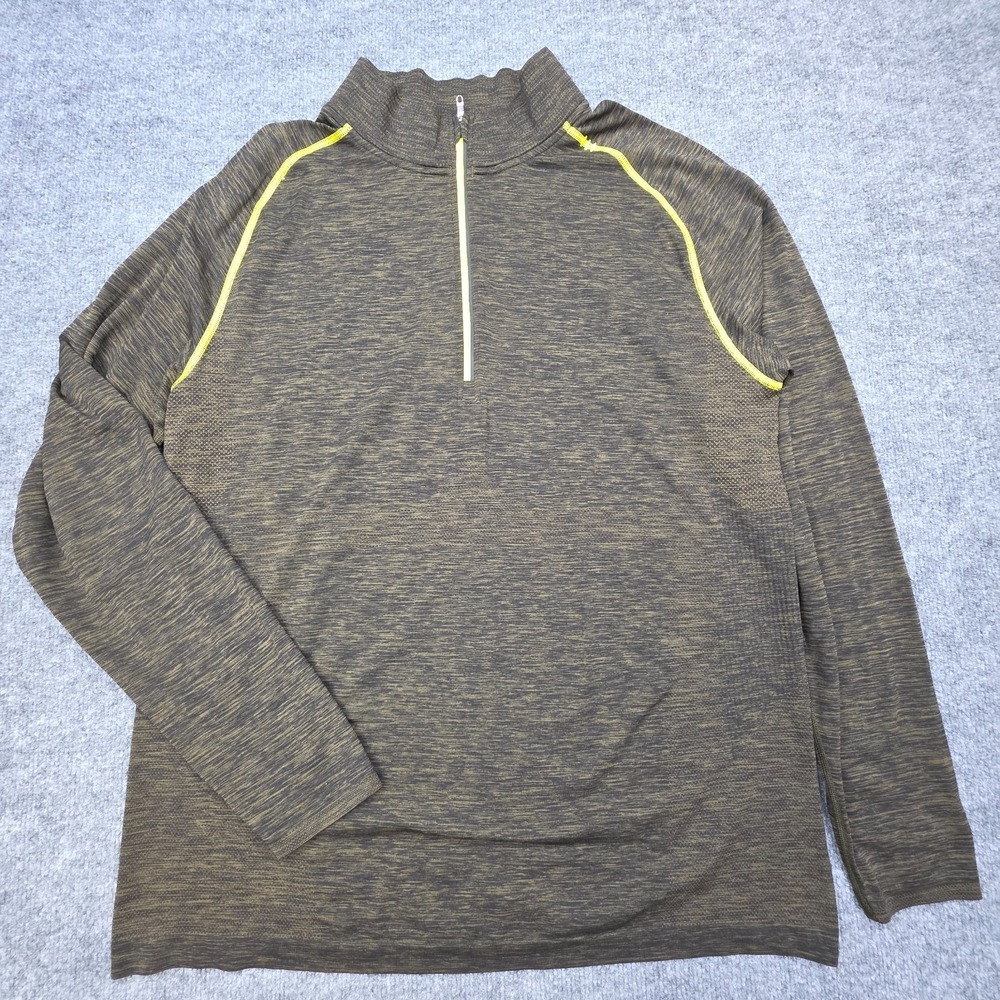 Lululemon Metal Vent Tech 1/2 Zip Pullover Men's Large Heathered Mid-Weight